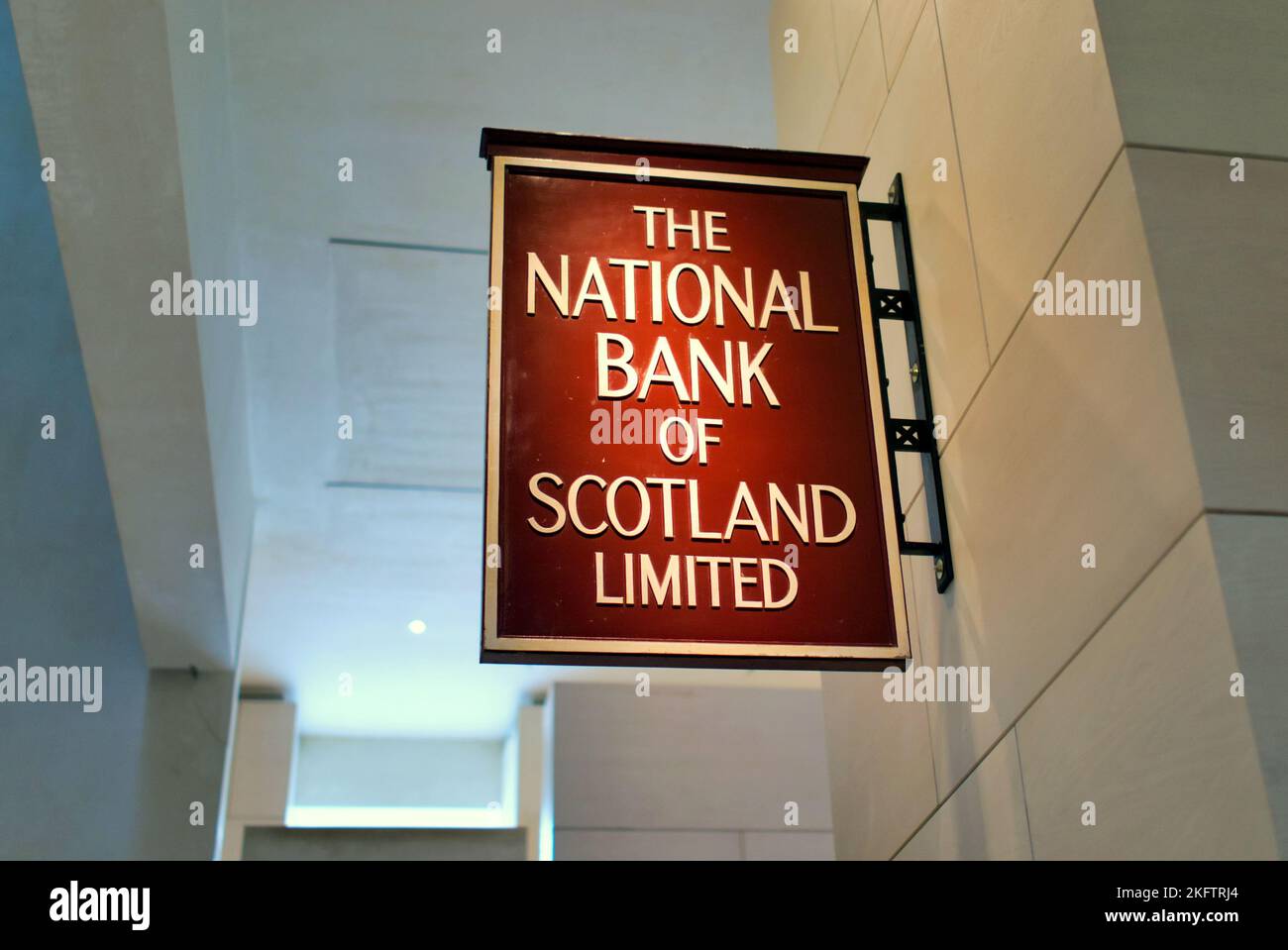 National Bank of Scotland Schild National Museum of Scotland, Chambers St, Edinburgh EH1 1JF Stockfoto