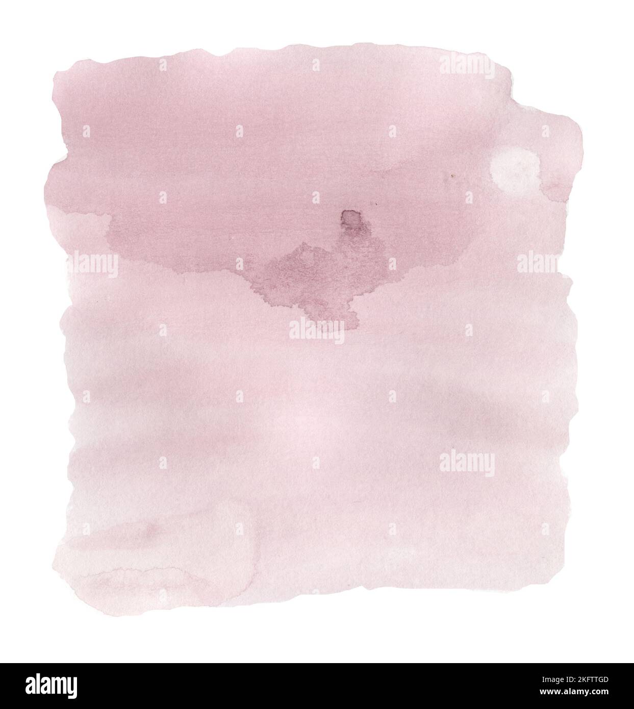 Aquarell handgezeichneter rosa Punkt, abstrakte Aquarell Hintergrund Illustration. Grunge Textur für Karten und Flyer Design. Stockfoto
