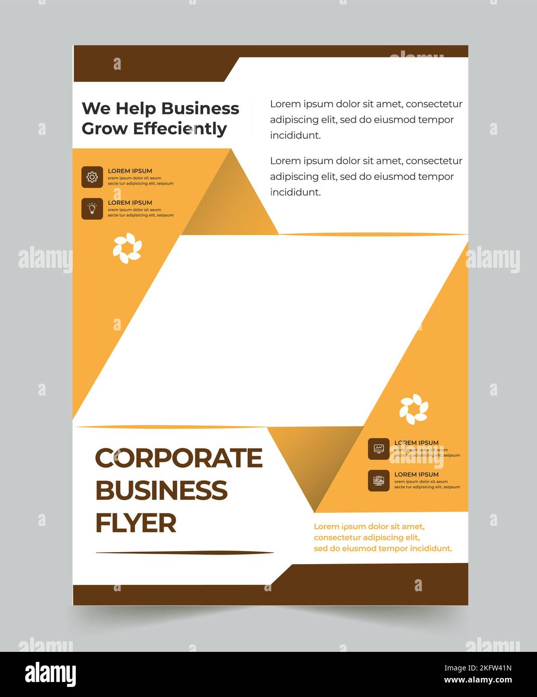Professionelle Business Flyer Design-Vorlage für Unternehmen Stock Vektor