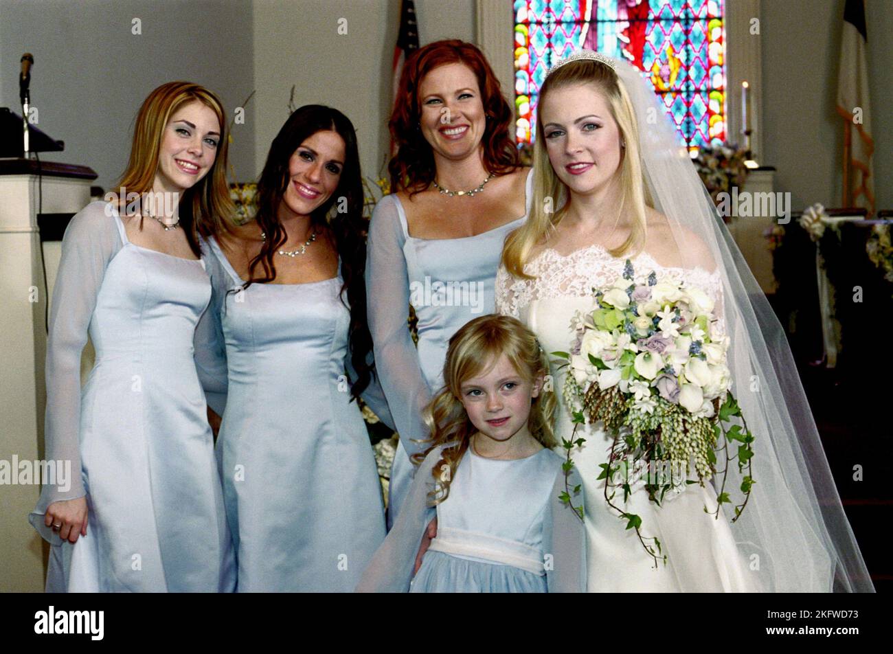 EMILY HART, SOLEIL MOON FRYE, ELISA DONOVAN, SAMANTHA GILLIAMS, MELISSA JOAN HART, Sabrina die teenage witch: Saison 7, 2002 Stockfoto