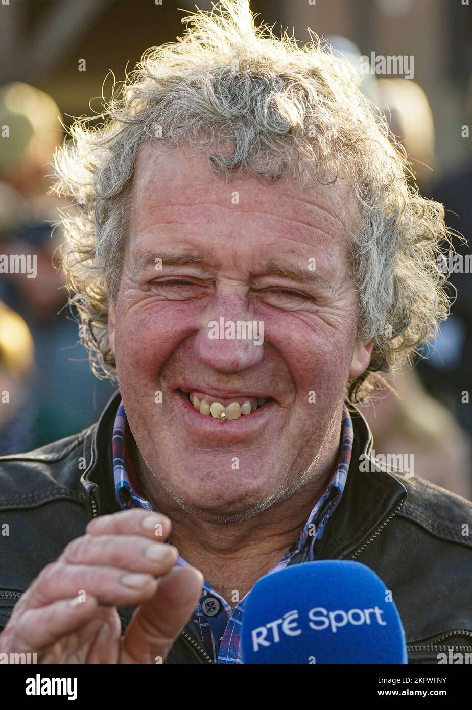Robert Murphy, Trainer/Inhaber von Darrens Hope, nachdem er am 2. Tag des Winterfestivals auf der Pferderennbahn Punchestown Racecourse in Naas das Liam & Valerie Brennan Florida Pearl Novice Chase-Rennen gewonnen hat. Bilddatum: Sonntag, 20. November 2022. Stockfoto