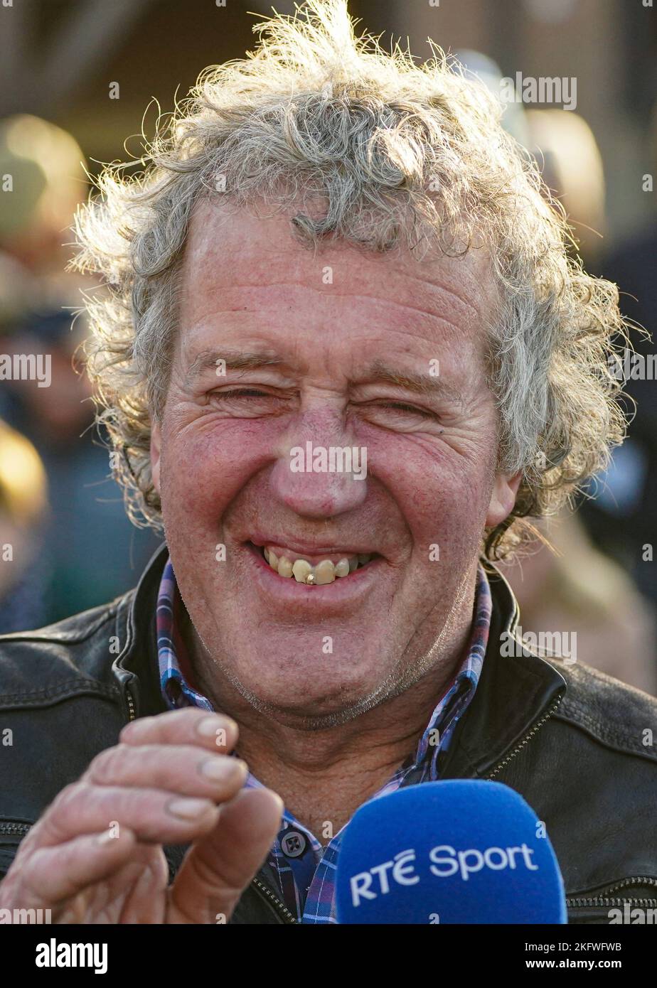 Robert Murphy, Trainer/Inhaber von Darrens Hope, nachdem er am 2. Tag des Winterfestivals auf der Pferderennbahn Punchestown Racecourse in Naas das Liam & Valerie Brennan Florida Pearl Novice Chase-Rennen gewonnen hat. Bilddatum: Sonntag, 20. November 2022. Stockfoto