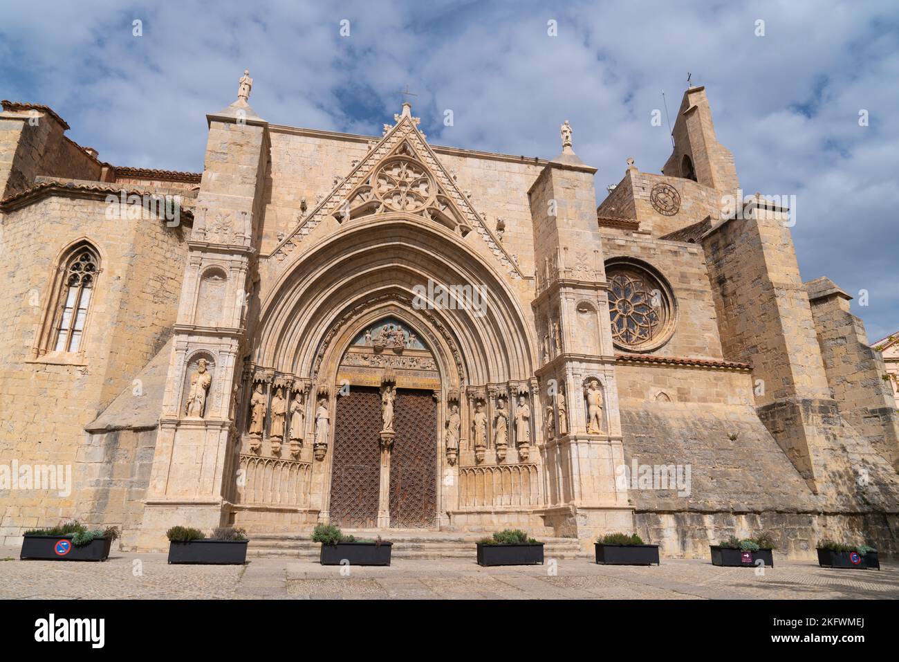 Morella Kirche Santa Maria la Mayor Provinz Castellon Spanien Attraktion der historischen Stadt Stockfoto