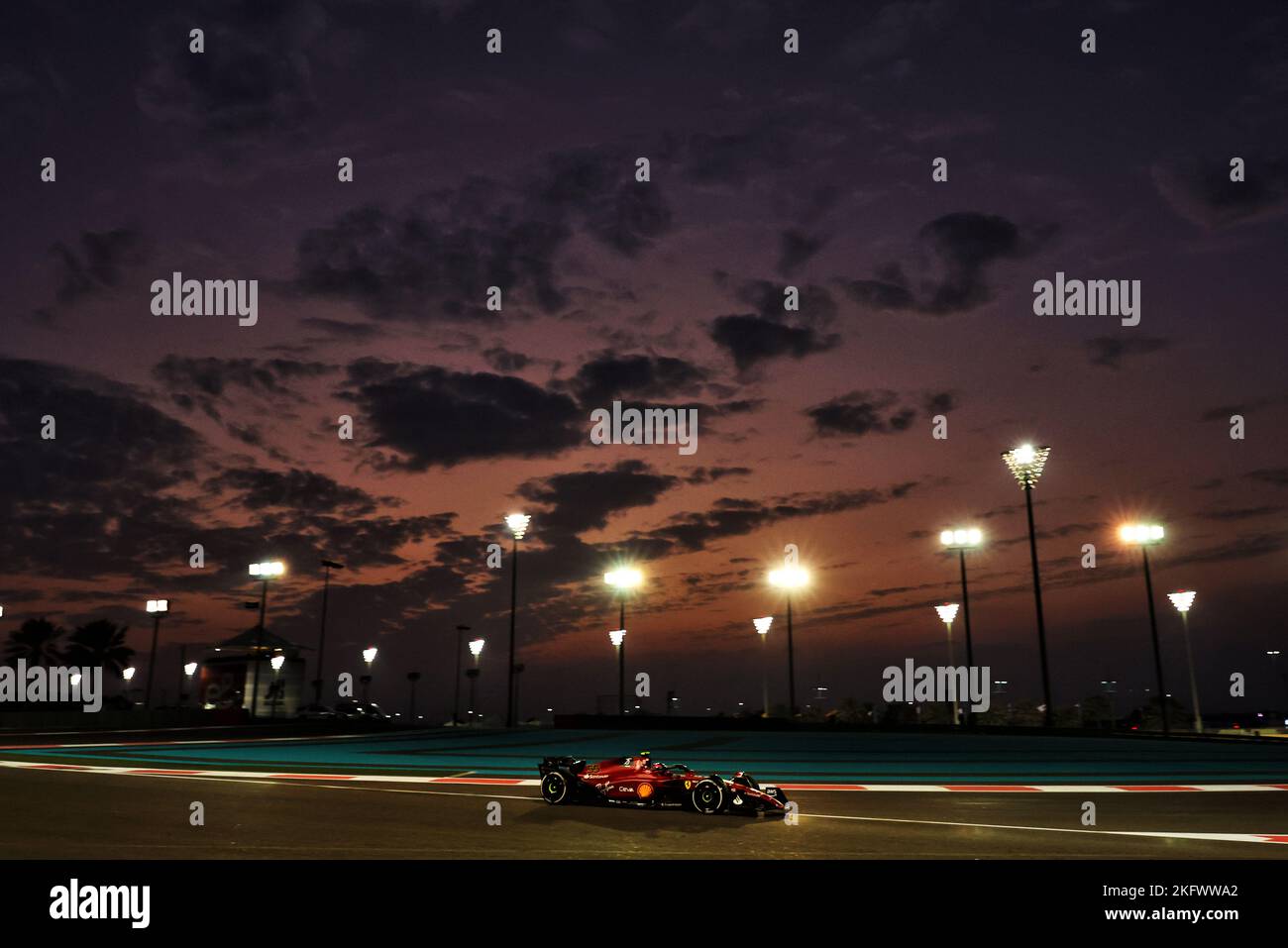 Yas Marina Circuit, Abu Dhabi, VAE. 20/11/2022, Carlos Sainz Jr (ESP) Ferrari F1-75. Abu Dhabi Grand Prix, Sonntag, 20.. November 2022. Yas Marina Circuit, Abu Dhabi, VAE. Stockfoto