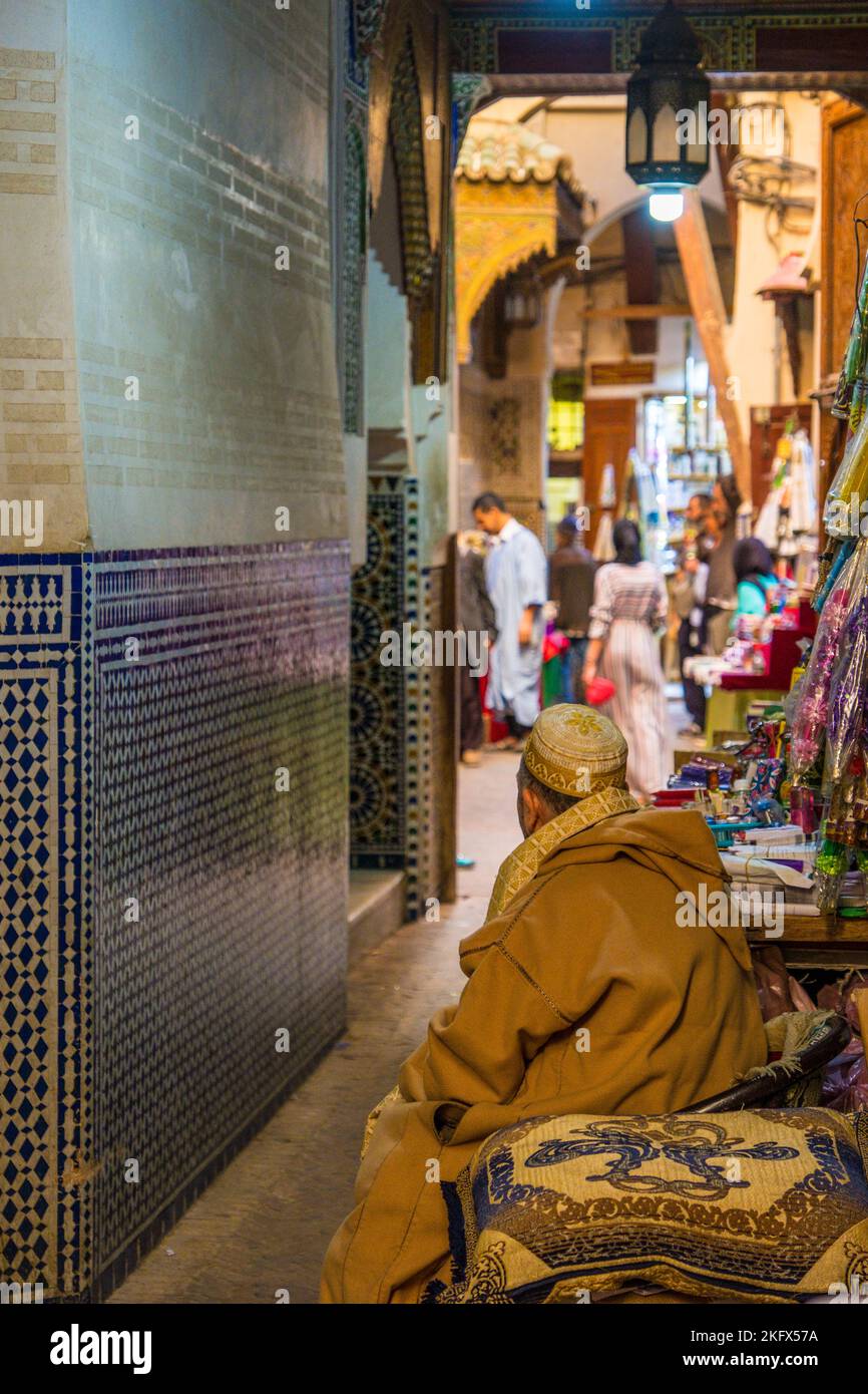 Fez in Marokko, berühmt für seine alte Medina Stockfoto