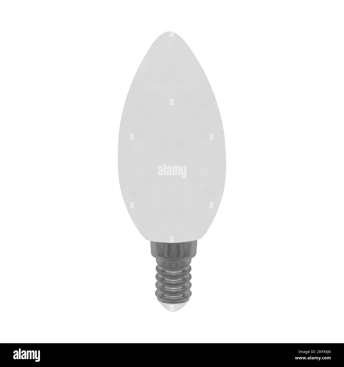 LED-Glühlampe auf weißem Hintergrund von der Seite isoliert Stockfoto