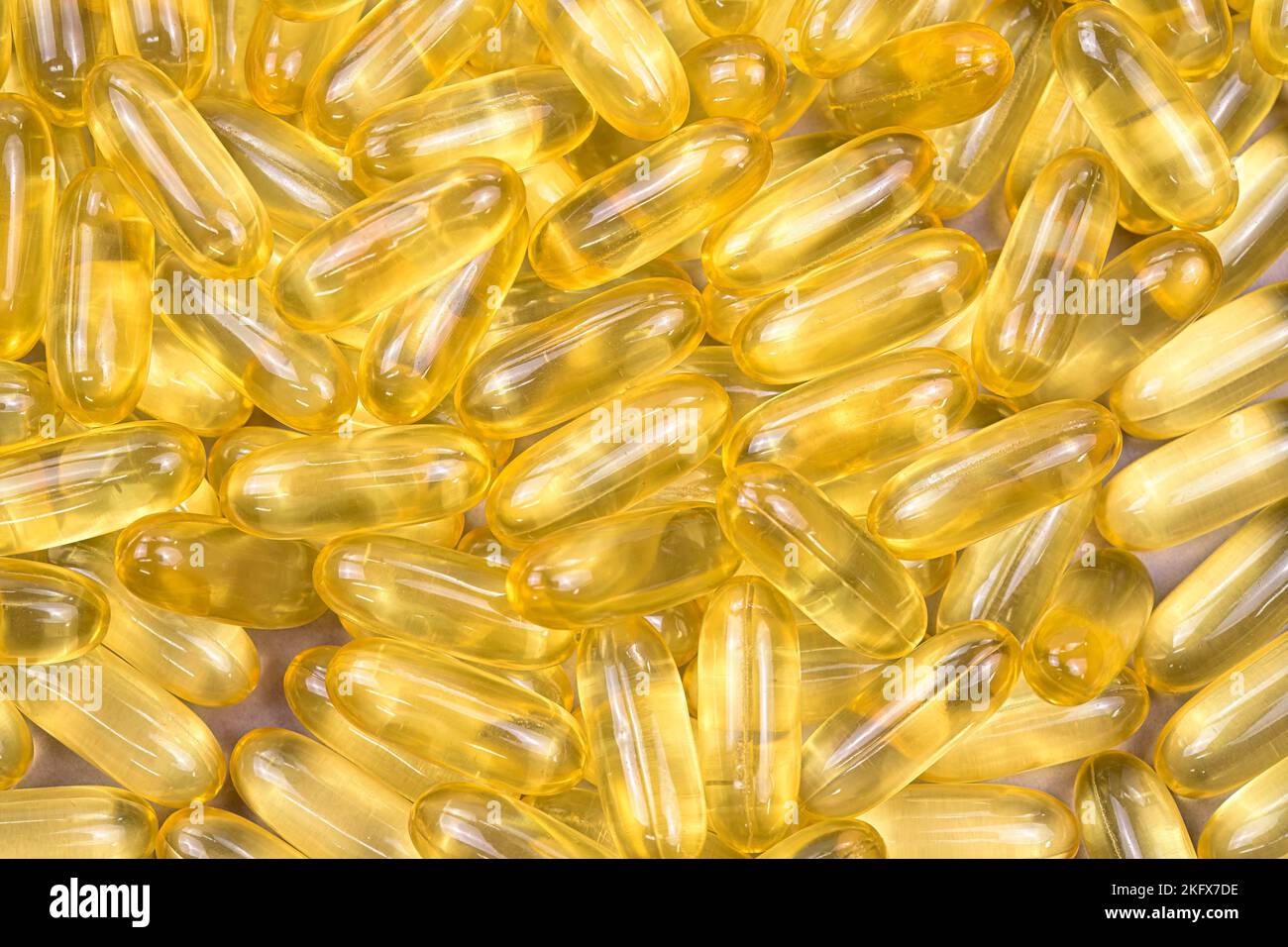 Natürliche Medikamente in Gelkapseln Stockfoto