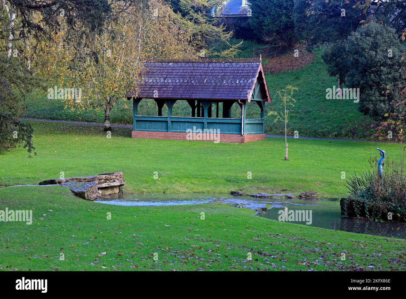 Das Sommerhaus, St. Fagans National Museum of Histor. Amgueddfa Werin Cymru. Aufgenommen Im November 2022. Herbst. Stockfoto