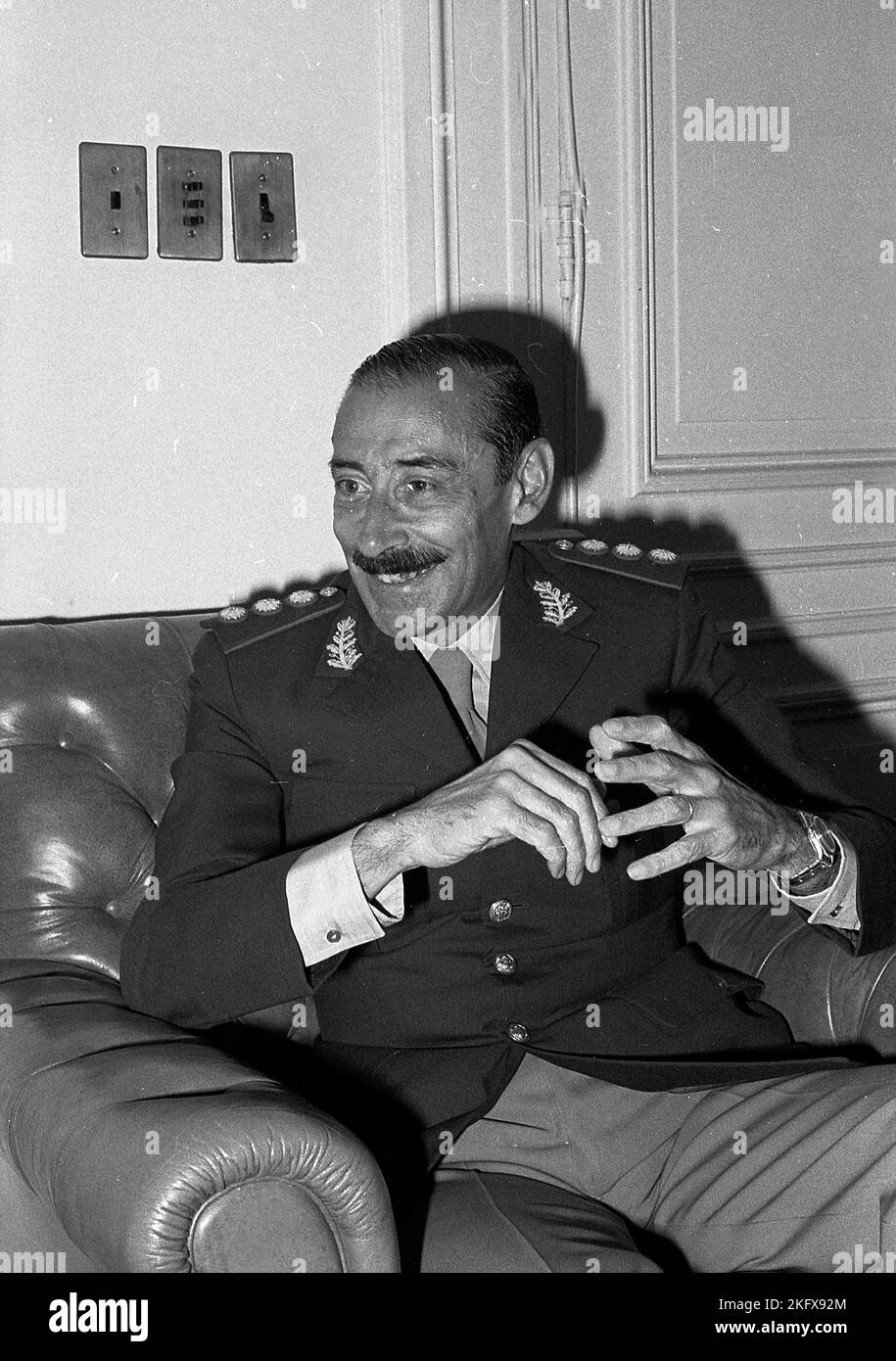 Jorge Rafael Videla, Argentinien, Militär, General, Militärjunta, Proceso de Reorganización Nacional, Putsch, Präsident (1976-1981), Buenos Aires, Argentinien Stockfoto