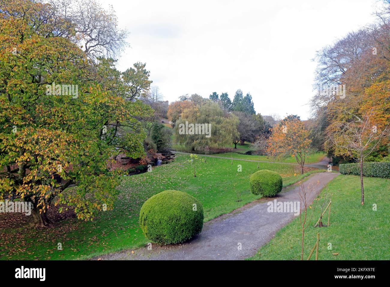 Herbstszene, St. Fagans National Museum of Histor. Amgueddfa Werin Cymru. Aufgenommen Im November 2022. Herbst. Stockfoto