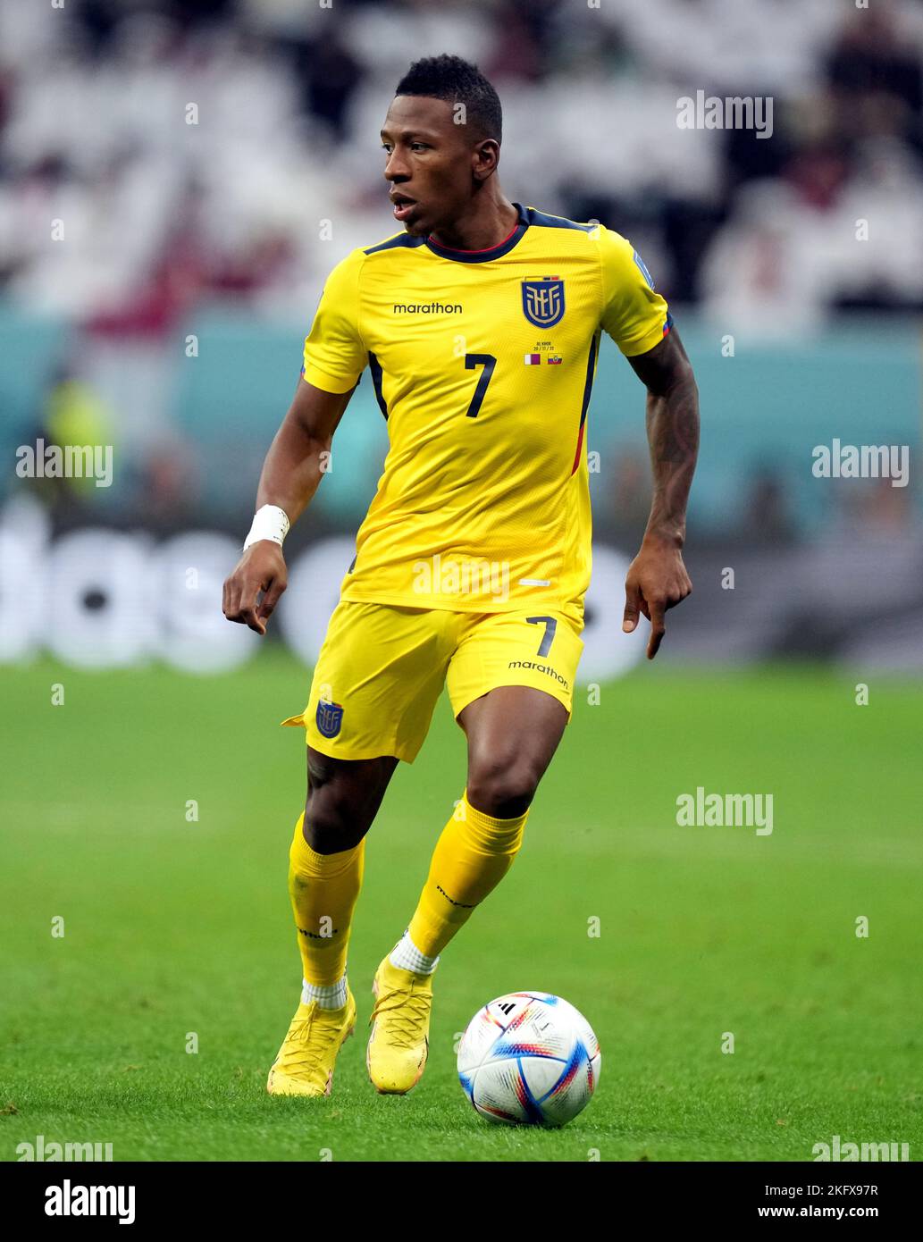 Ecuadors Pervis Estupinan während des FIFA World Cup Group ASpiels im