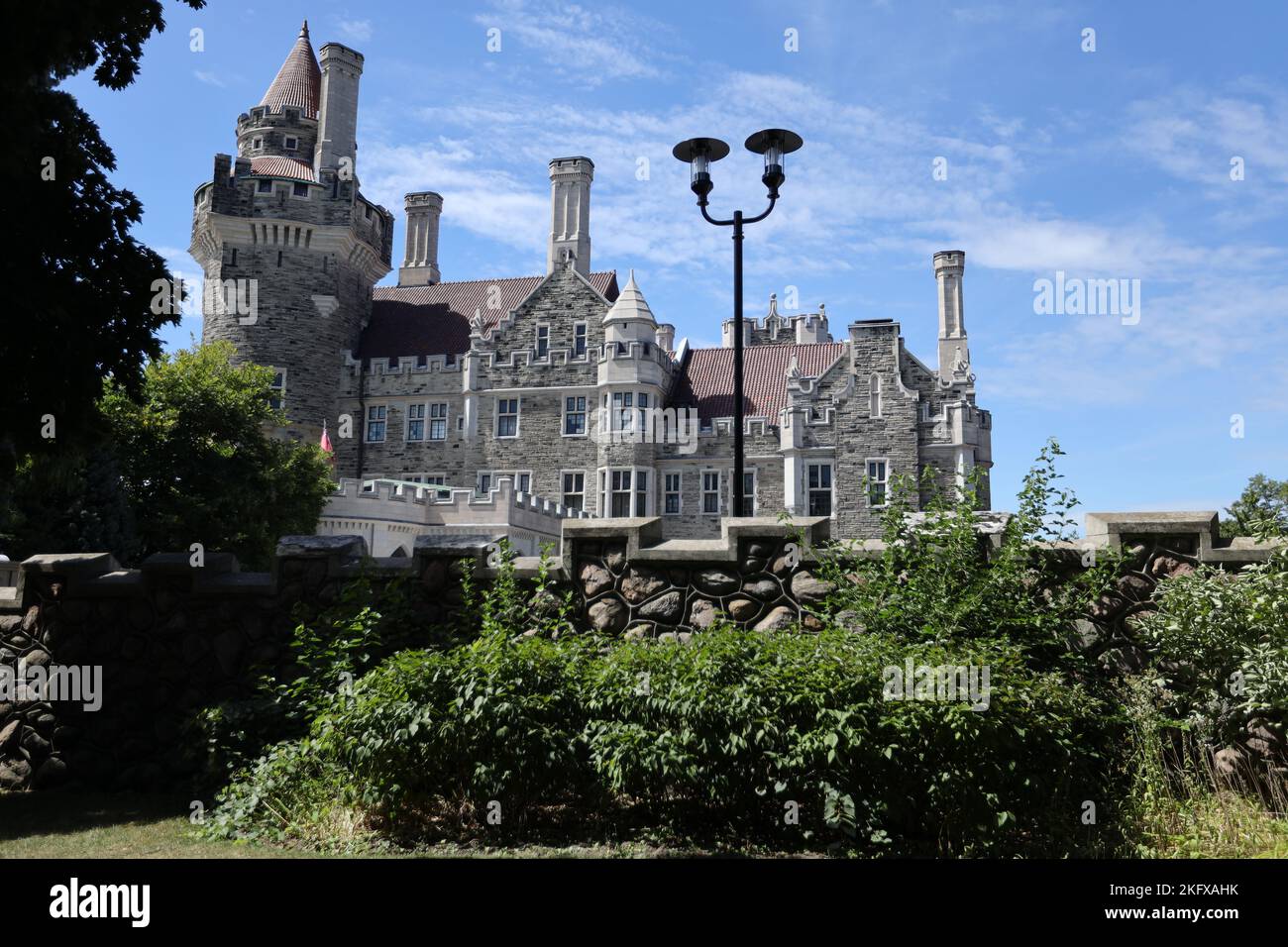 Blick auf die Casa Loma in Toronto, Kanada Stockfoto