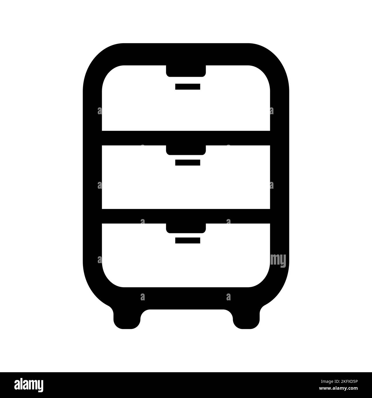 Möbelschrank, Haushaltsschublade, Tischdesign flache Vektor-Illustration. Wohndesign-Element aus natürlichen Materialien. Flacher Vektorstil Stock Vektor