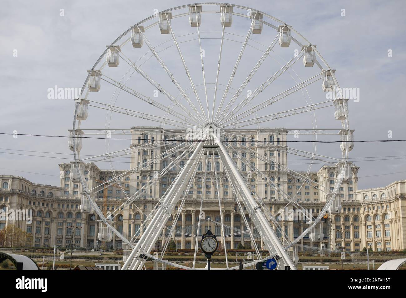 Bukarest, Rumänien 18. November 2022 Details mit dem Riesenrad vom