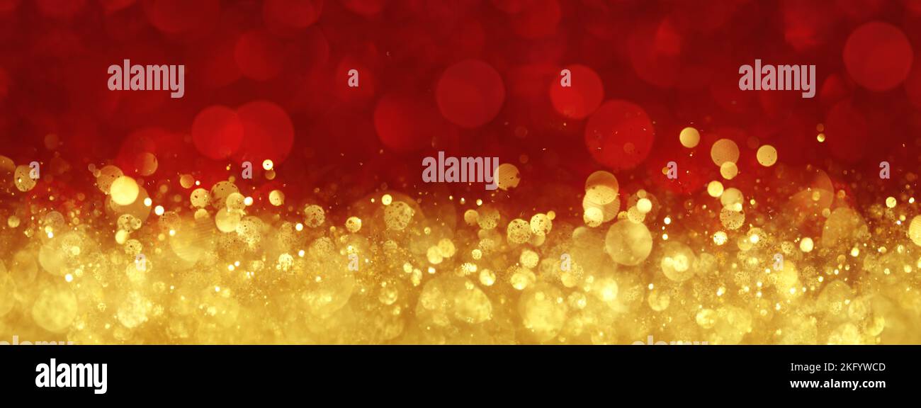 Rot und Gold abstract Weihnachten Hintergrund Stockfoto