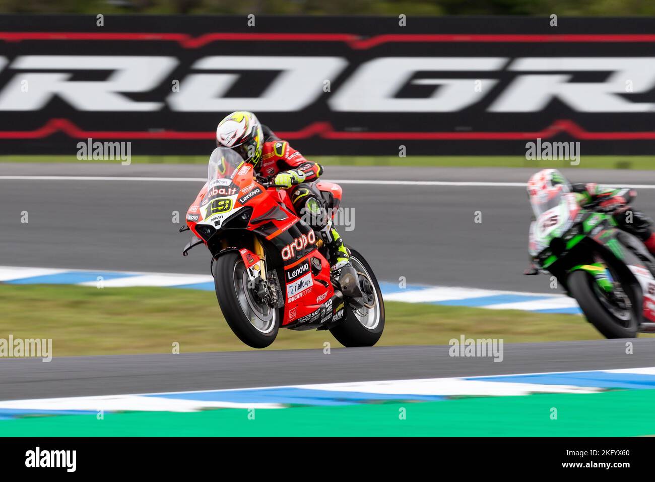 Phillip Island, Australien, 20. November 2022. Alvaro BAUTISTA aus Spanien auf der Aruba.it Racing - Ducati Ducati Panigale V4R während der 2022 FIM World Superbike Championship auf dem Phillip Island Circuit am 20. November 2022 in Phillip Island, Australien. Kredit: Dave Hewison/Speed Media/Alamy Live Nachrichten Stockfoto