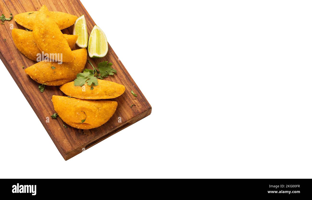 Kolumbianische frittierte Empanadas - typisches hausgemachtes Rezept Stockfoto