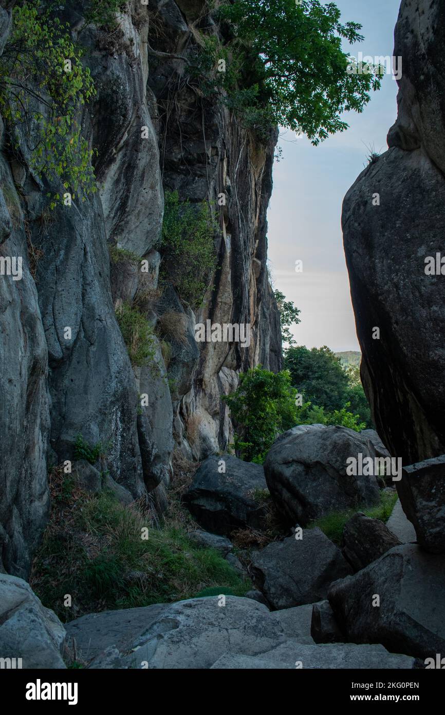 Steintür Stockfoto