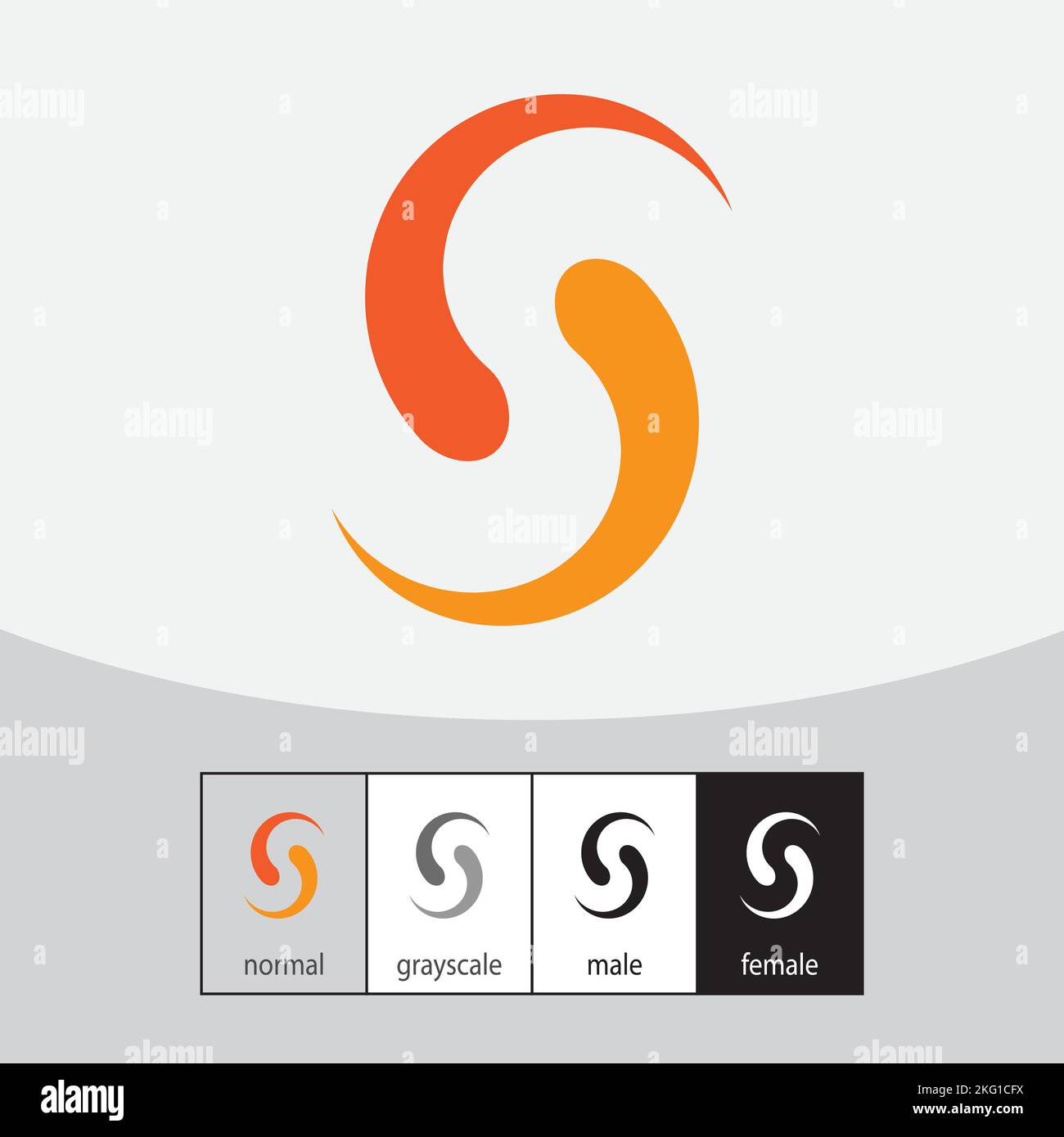 Vektor mit S-Logo. Stock Vektor