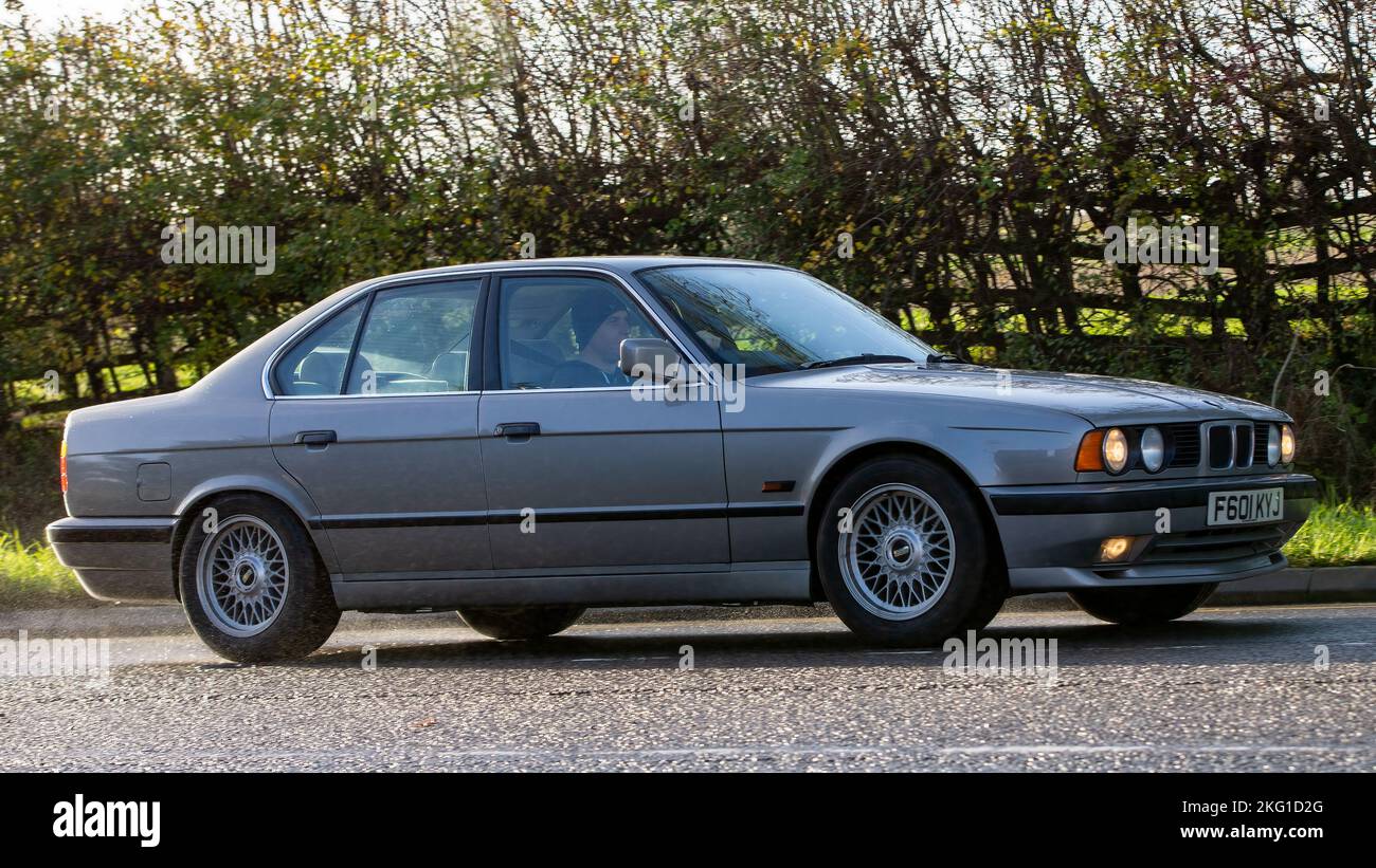 1989 grauer BMW 525 Oldtimer Stockfoto
