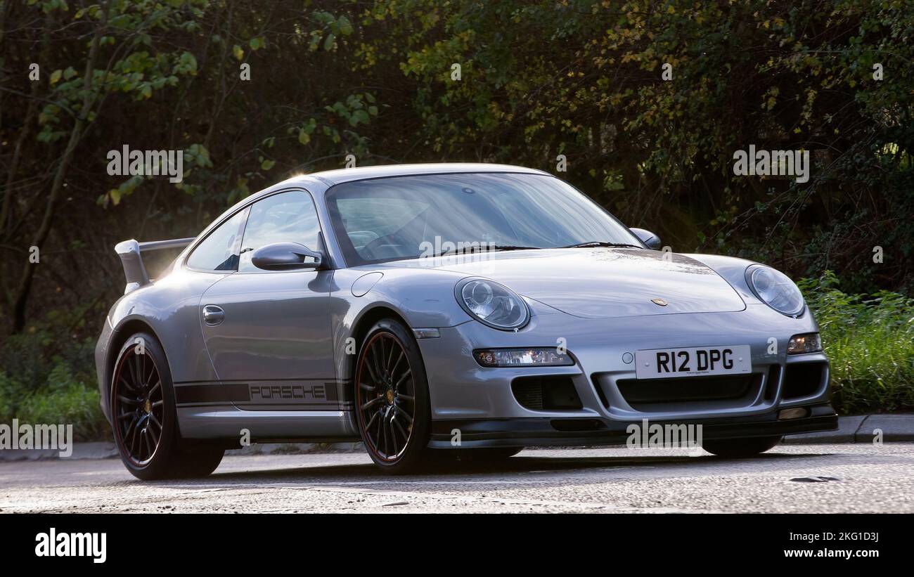 2008 Silber 3824 cm3 Porsche 911 Oldtimer Stockfoto