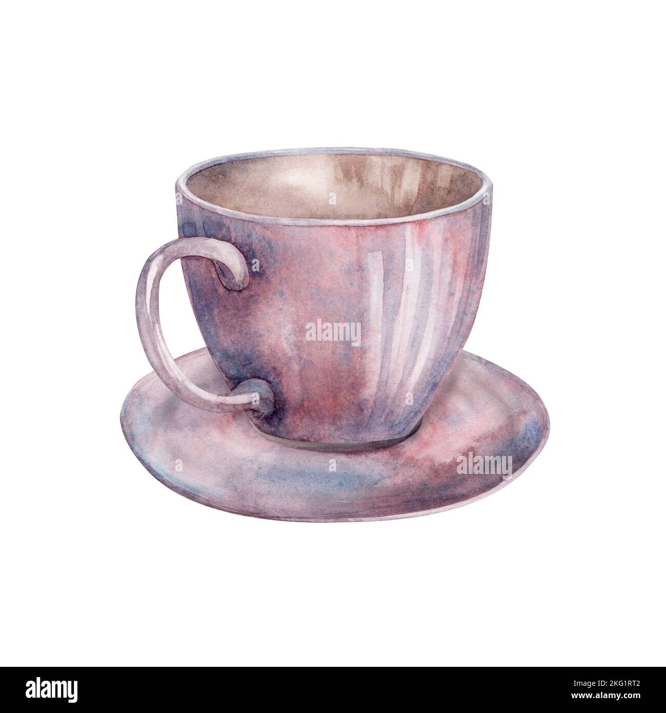 Tasse und Untertasse. Stockfoto
