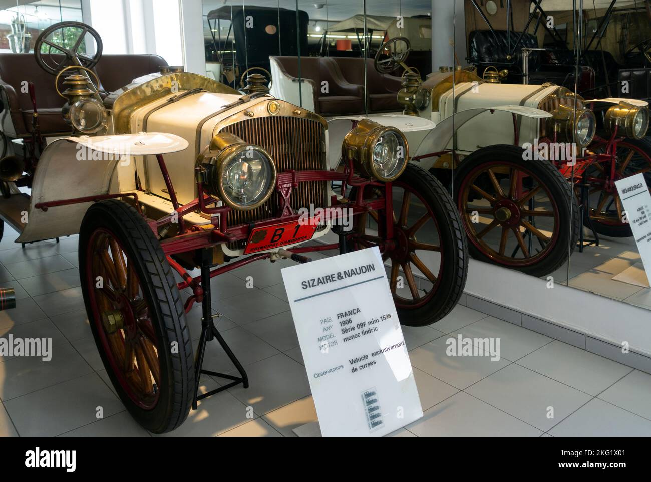 Sizaire & Naudin Modell 09F (1906).Frankreich.Automuseum.Encamp.Andorra Stockfoto
