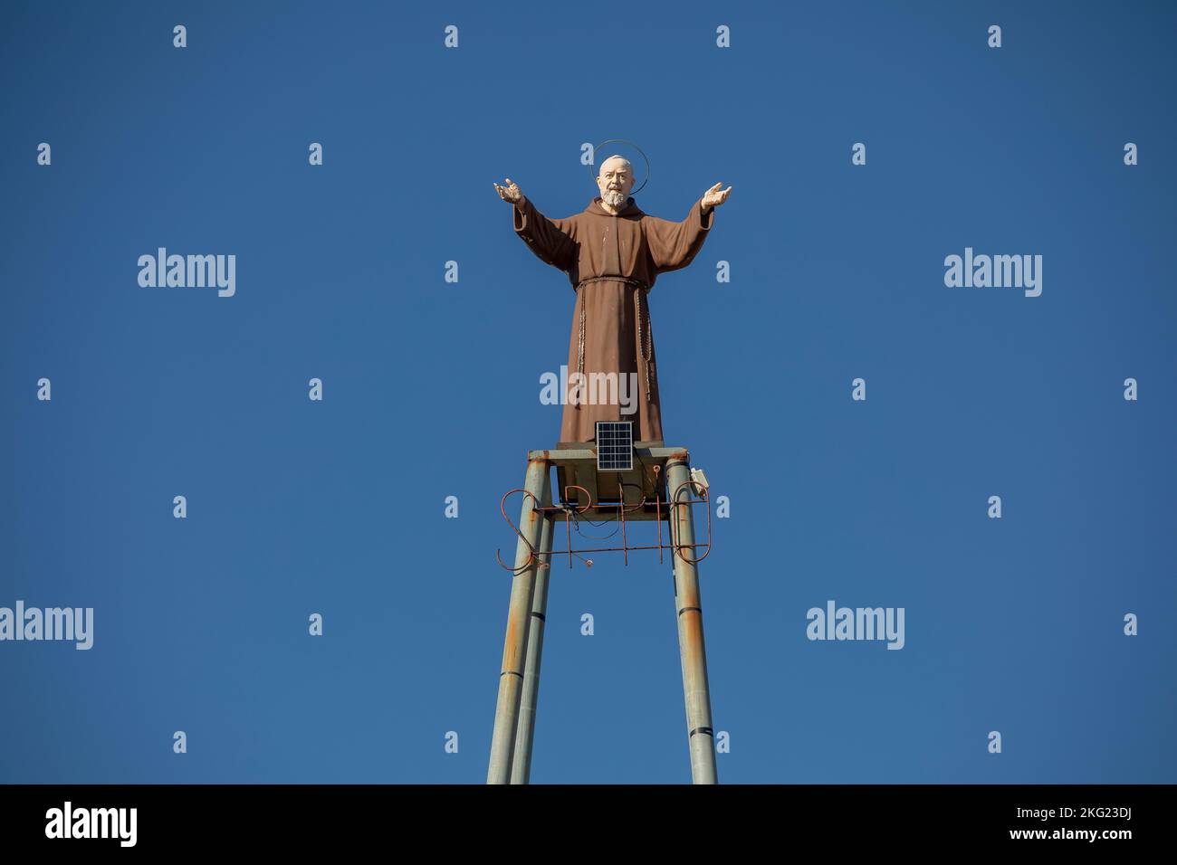 Statue von Padre Pio in San Giovanni Rotondo, Italien Stockfoto