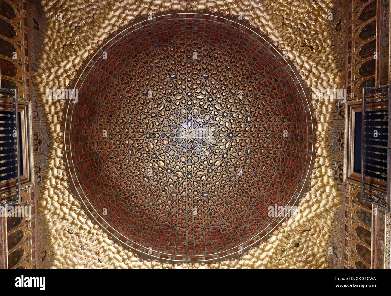 Die königlichen Alcazaren von Sevilla. Architektur. Spanien. Stockfoto