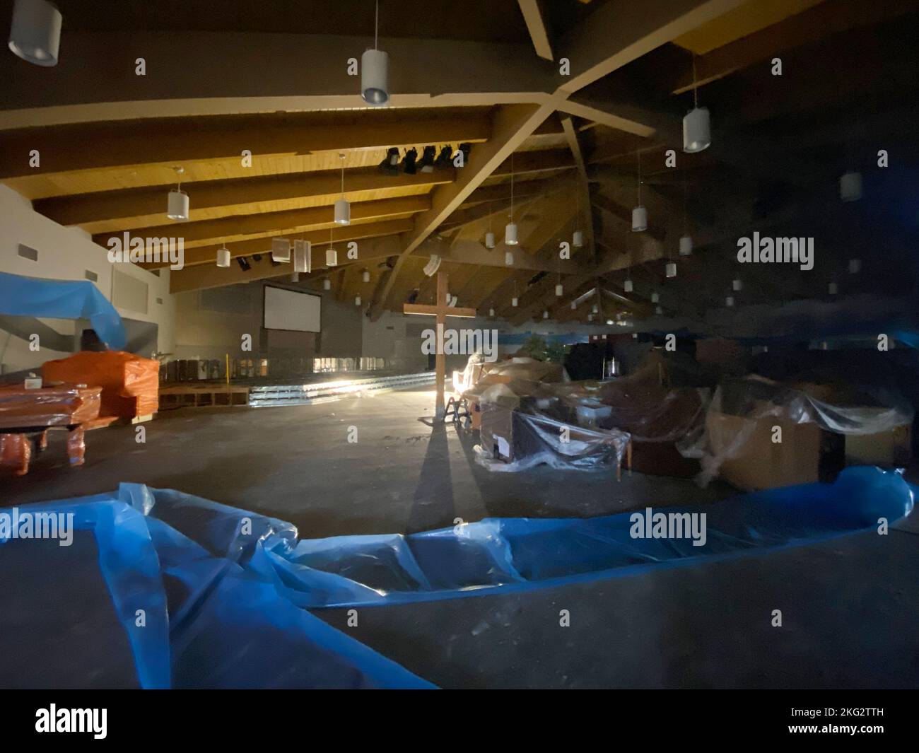 Sanibel, FL, USA--10/26/22--die Sanibel Community Church wurde durch den US-amerikanischen Unfallschaden Ian beschädigt. Jocelyn Augustino/FEMA Stockfoto