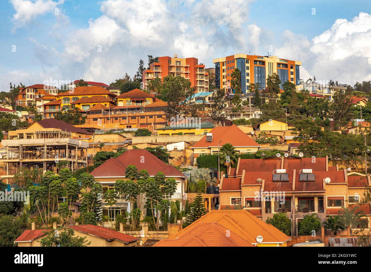 Gebäude in Kigali, Ruanda Stockfoto