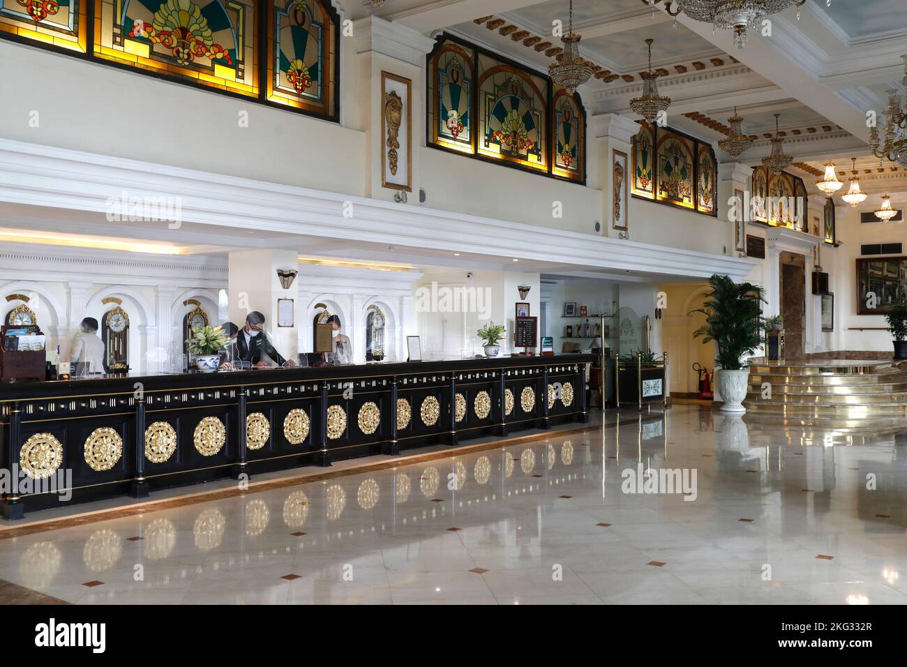 5 Sterne Hotel Majestic. Die Lobby. Vietnam. Stockfoto