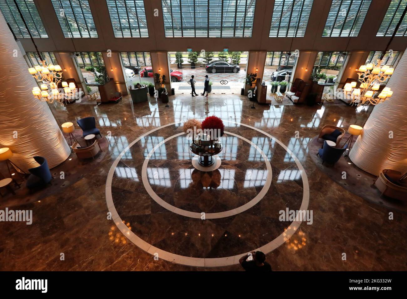 5 Sterne Hotel Sofitel. Die Lobby. Vietnam. Stockfoto