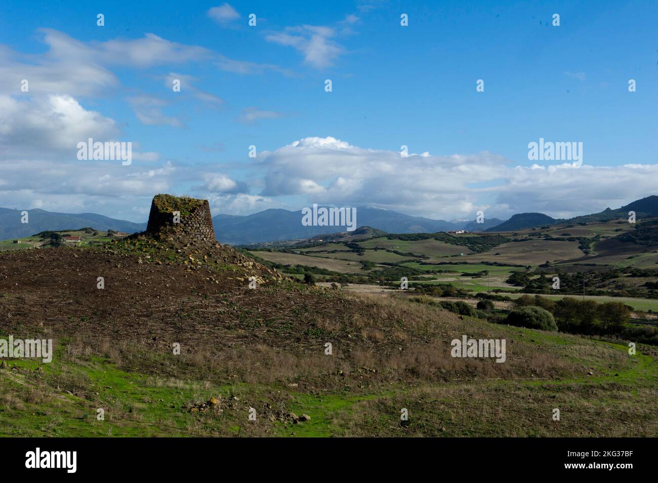 2021. november 30 - Europa; Italien, Sardinien, Sassari, Castelsardo, Ebene von Nurra, Logudforo, nuraghe Paddaggiu Stockfoto