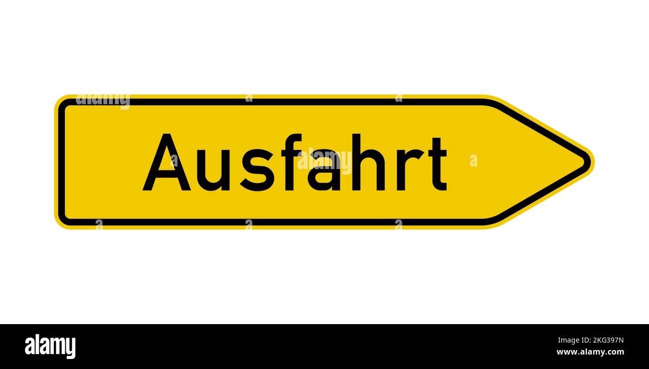 Deutsches Autobahnschild auf der Autobahn in Deutschland Stockfoto