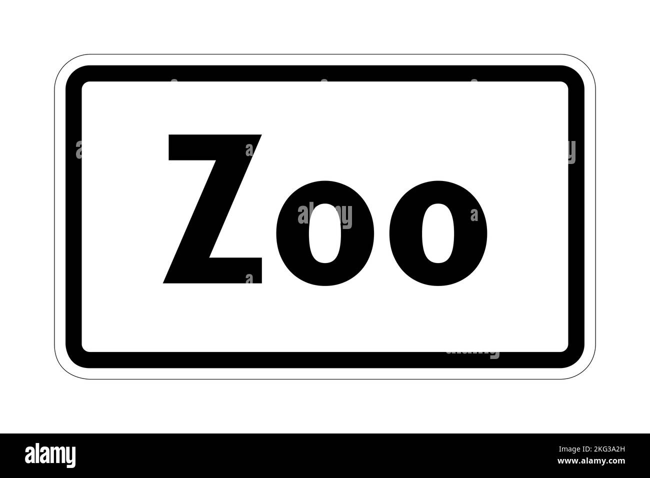 Symbol für das Straßenschild „Zoo“ Stockfoto