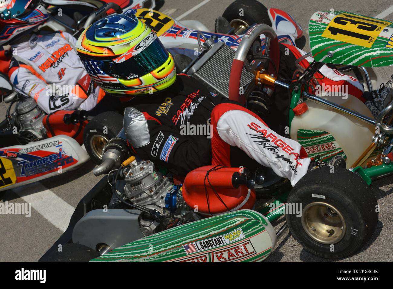 Logan Sargeant ist ein amerikanischer Rennfahrer, 2022 trat er mit Carlin an der FIA Formel 2-Meisterschaft an, er wird für Williams Racing in der Formel-1-Weltmeisterschaft 2023 fahren, nachdem er über die Williams Driver Academy seinen Abschluss gemacht hat. Stockfoto