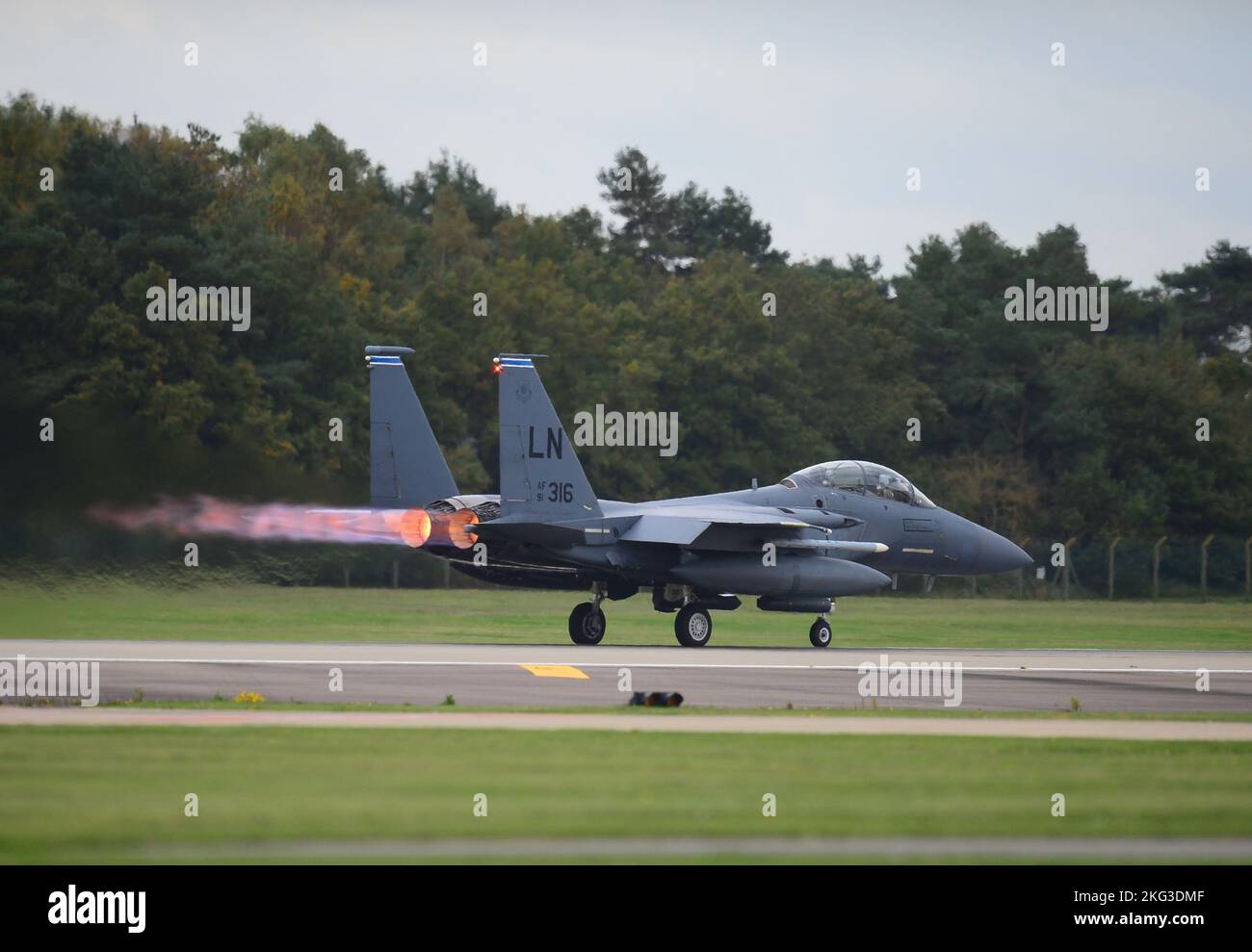 American McDonnell Douglas F-15 Fighter Jet RAF Lakenheath Suffolk 20/10/2020 Stockfoto