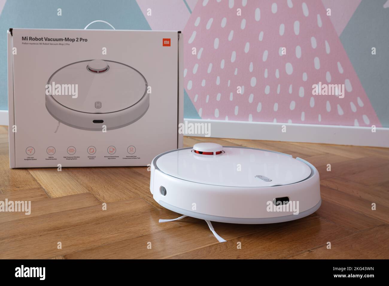 Lemberg, Ukraine 21. November 2022 Xiaomi Mi Roboter VacuumMop 2
