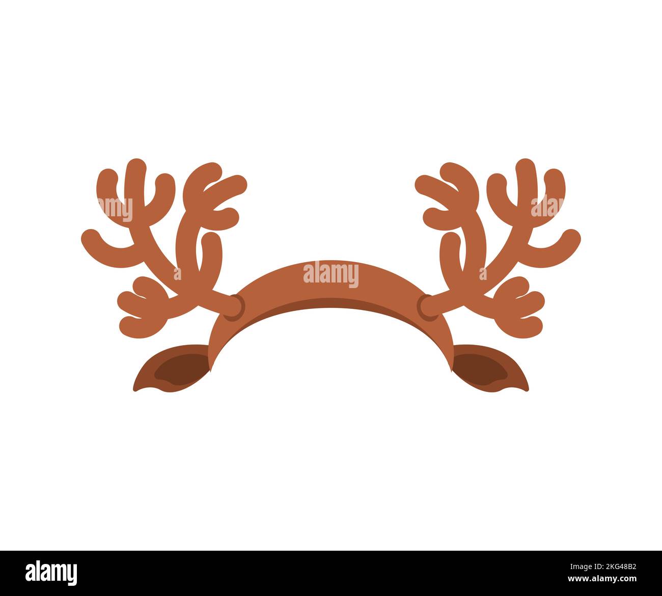 Weihnachtliche Hirschgeweih Maske isoliert. Vektorgrafik Stock Vektor