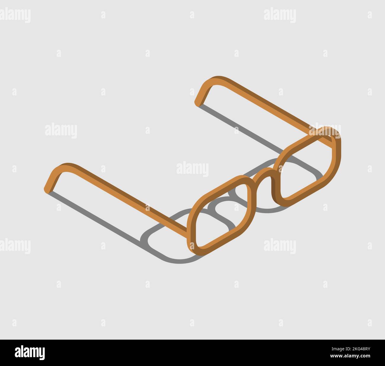 Brille im isometrischen Stil isoliert. Brille Vektor-Illustration Stock Vektor