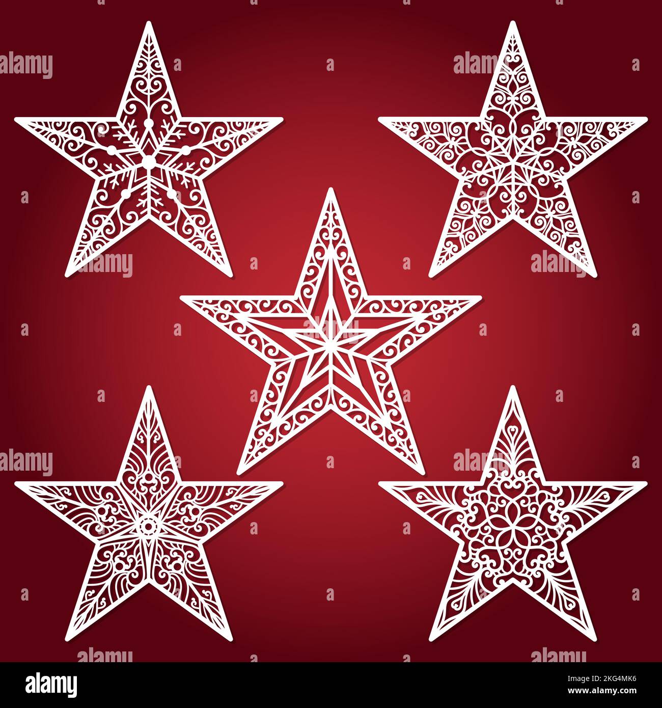 Durchbrochener Weihnachtsstern. Schablone zum Laserschneiden von Papier,  Holz, Metall. Fr die Gestaltung von Weihnachten und Neujahr Dekorationen,  Weihnachtsdekorationen Stock-Vektorgrafik - Alamy