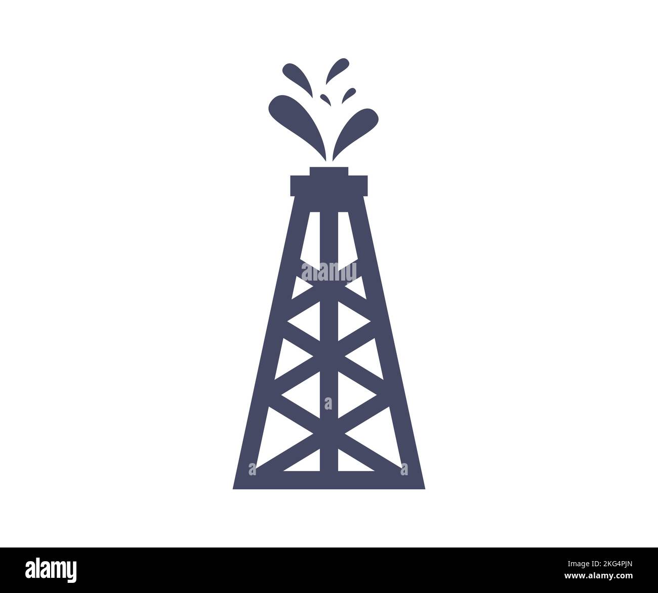 Oil Extraction, Petroleum Extraction Maschine Logo Design. Ölpumpe und Ölraffiniererei. Benzinturm. Ölpumpen. Energieindustrielles Konzept. Stock Vektor