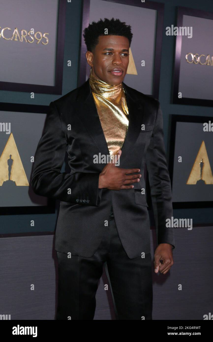 Jeremy Pope bei der Ankunft für die Academy of Motion Picture Arts and Sciences 13. Governors Awards - Teil 2, Fairmont Century Plaza Hotel, Los Angeles, CA 19. November 2022. Foto: Priscilla Grant/Everett Collection Stockfoto