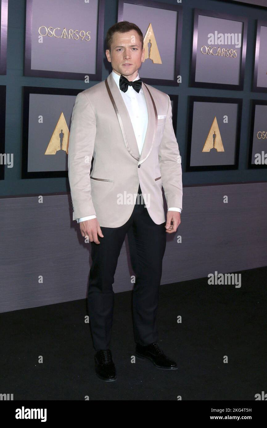 Taron Egerton bei der Ankunft für die Academy of Motion Picture Arts and Sciences 13. Governors Awards - Teil 2, Fairmont Century Plaza Hotel, Los Angeles, CA 19. November 2022. Foto: Priscilla Grant/Everett Collection Stockfoto