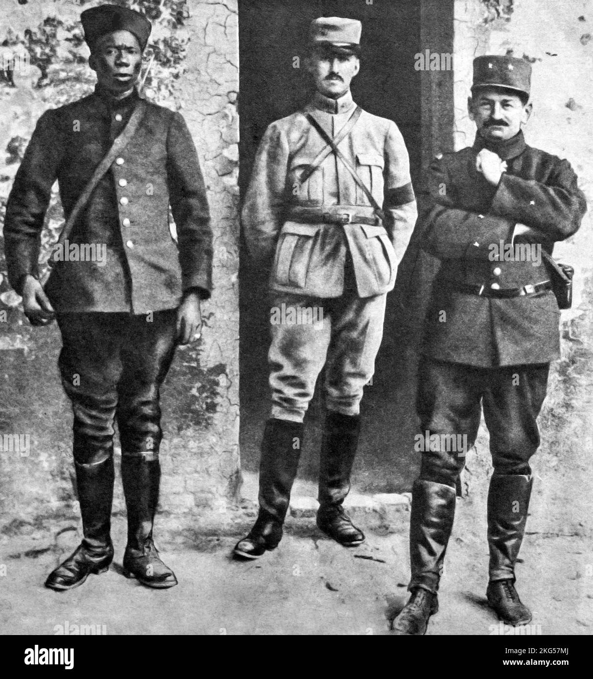 WW1 - 14/18 - General MANGIN und sein Adjutant BABA Stockfoto