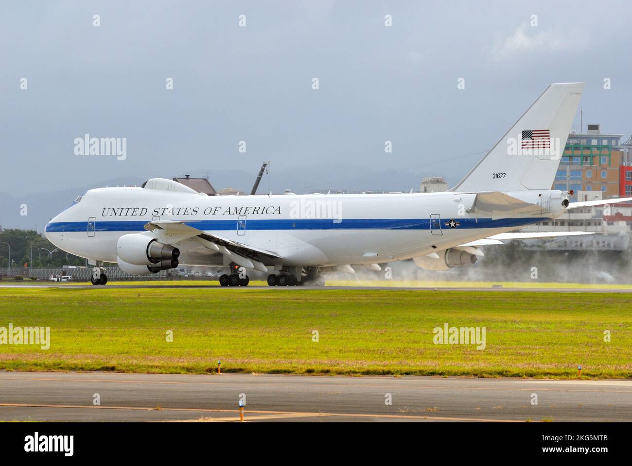 Tokio, Japan - 17. September 2012: Boeing E-4B der United States Air Force Nighwatch NEACP (National Emergency Airborne Command Post). Stockfoto