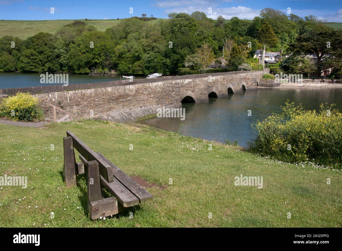 New Bridge, Bowcombe Tidal Creek, Southville, Kingsbridge Estuary, Devon, England Stockfoto