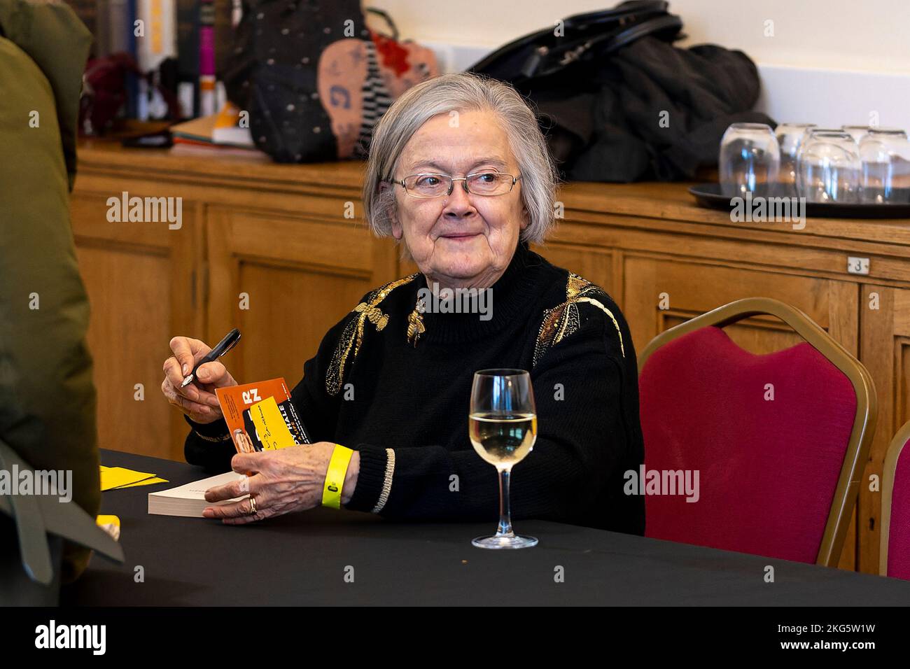 Lady Brenda Hale auf dem Cambridge Literary Festival in der Cambridge Union Stockfoto