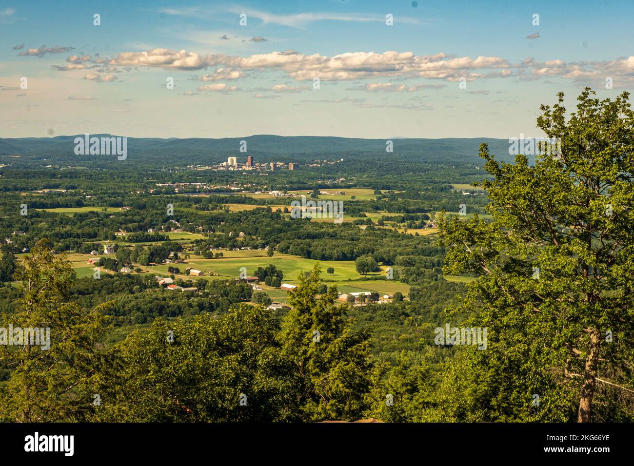 Der Blick vom Gipfel des Mount Holyoke in Hadley, Massachusetts Stockfoto